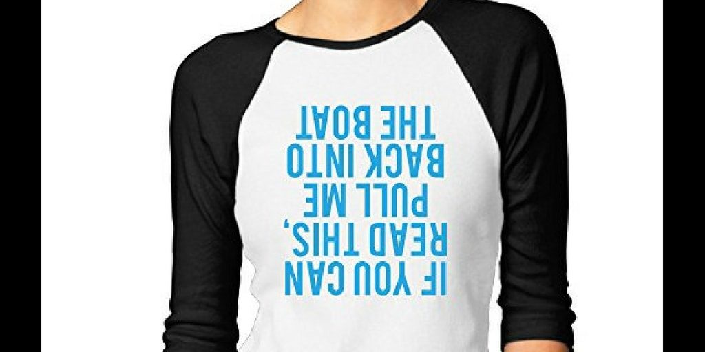 Woman Fell Off The Boat Funny Fishing T-shirt
